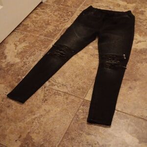 Black Denim Moto Jeggings- NWOT